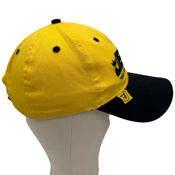 JEGS High Performance Baseball Cap Yellow Black Adjustable Hat Jegs.com Logo - Picture 3 of 6